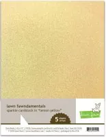 Lawn Fawn Sparkle Cardstock - Spring Pack - Lemon Yellow - 8,5"x11