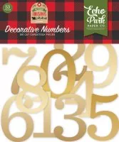 Decorative Numbers - Gold - Die Cut Embellishment - Echo Park Paper Co