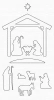 Nativity Silhouette - Stanzen - My Favorite Things