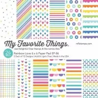 Rainbow Love - 6"x6" - Papier Block - My Favorite Things