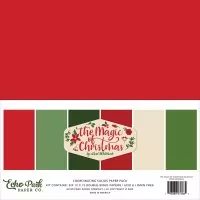 The Magic of Christmas - Coordinating Solids Set - 12"x12" - Echo Park