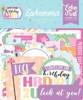 Make A Wish Birthday Girl - Ephemera - Die Cut Embellishment - Echo Park Paper Co