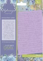 Hydrangea Handwritten Letter 2D prägeschablone crafters companion