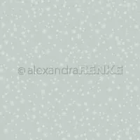 Feines Schneeflocken-Gewimmel auf Jaspisgrün - Alexandra Renke - Designpapier - 12"x12"
