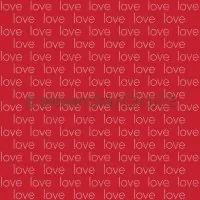 Love Typo auf Premiumrot - Alexandra Renke - Designpapier -12"x12"