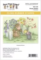 House-Mouse - Flower Market - Rubber Stamps - Spellbinders