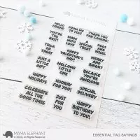 Essential Tag Sayings - Clear Stamps - Mama Elephant