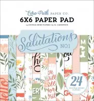 Echo Park - Salutations No. 1 - Paper Pad - 6"x6"