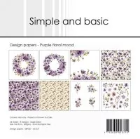 Simple and Basic Purple Floral Mood 6x6 inch Paper Pack