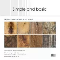 Wood, wood, wood - Paper Pack - 12"x12" - Simple and Basic