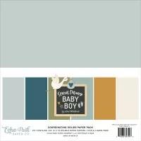 Special Delivery Baby Boy - Coordinating Solids Set - 12"x12" - Echo Park