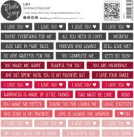 Love - Sentiment Strips - ModaScrap