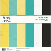 Simple Stories Simple Vintage Lemon Twist 12x12 inch Basics Kit