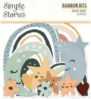 Boho Baby - Rainbow Bits - Die Cut Embellishment - Simple Stories