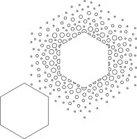 Confetti Hexagon - Schablone - WOW