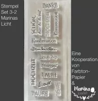 Stempel Set für Marinas Licht 3-2 - Clear Stamps - FarbTon Papier