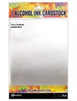 Alcohol Ink Cardstock - Brushed Silver 5" x 7" - Tim Holtz