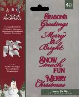 Vintage Snowman - Seasonal Sentiments - Stanzen - Crafters Companion