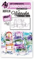 WC Foundations Chairs - Watercolor Clear Stamps - Art Impressions