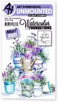 WC Foundations Wood Table - Watercolor Clear Stamps - Art Impressions