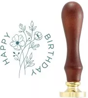 Wax Seal Stamp - Wildflower Happy Birthday - Siegelstempel - Spellbinders