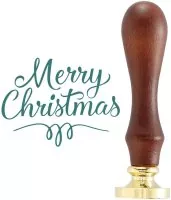 Merry Christmas Oval Wax Seal Stamp Siegelstempel Spellbinders