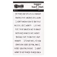 Dylusions Bigger Back Chat - White - Set 2 - Stickers