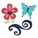 Butterfly, Flower & Swirl Set - Sizzlits