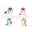 Set of Unicorns - Rubber Stamps - Stamping Bella