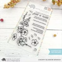 mama elephant cherry blossom branch clear stamps
