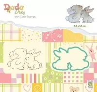 DADA Die with Clear Stamp - Hug - Nellies Choice