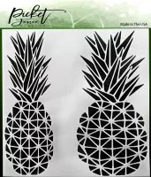 Geo Pineapple - Stencil - Picket Fence Studios
