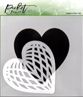 Spliced Heart - Stencil - Picket Fence Studios